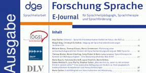 Forschung Sprache - Aktuelle Ausgabe