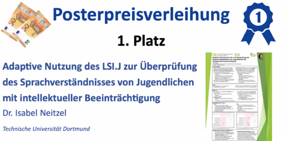 Posterpreisverleihung 1. Platz, Plakat, Geld